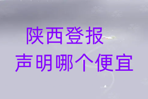 陕西登报声明哪个便宜