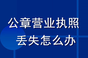 公司公章营业执照丢失怎么办