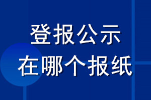 登报公示在哪个报纸