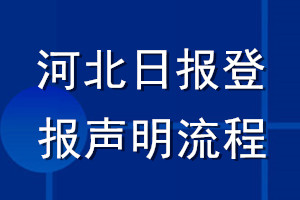 河北日报登报声明流程